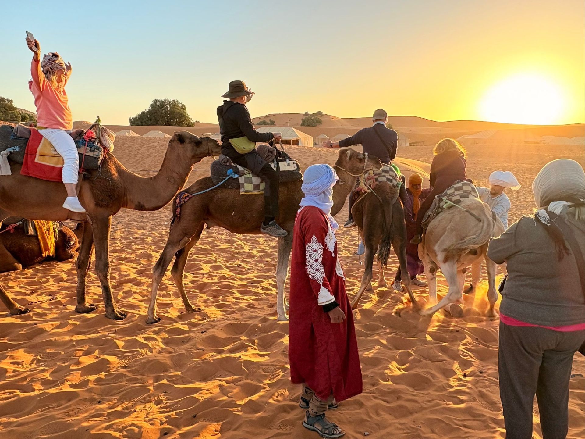 Tramonto sulle dune del Sahara
