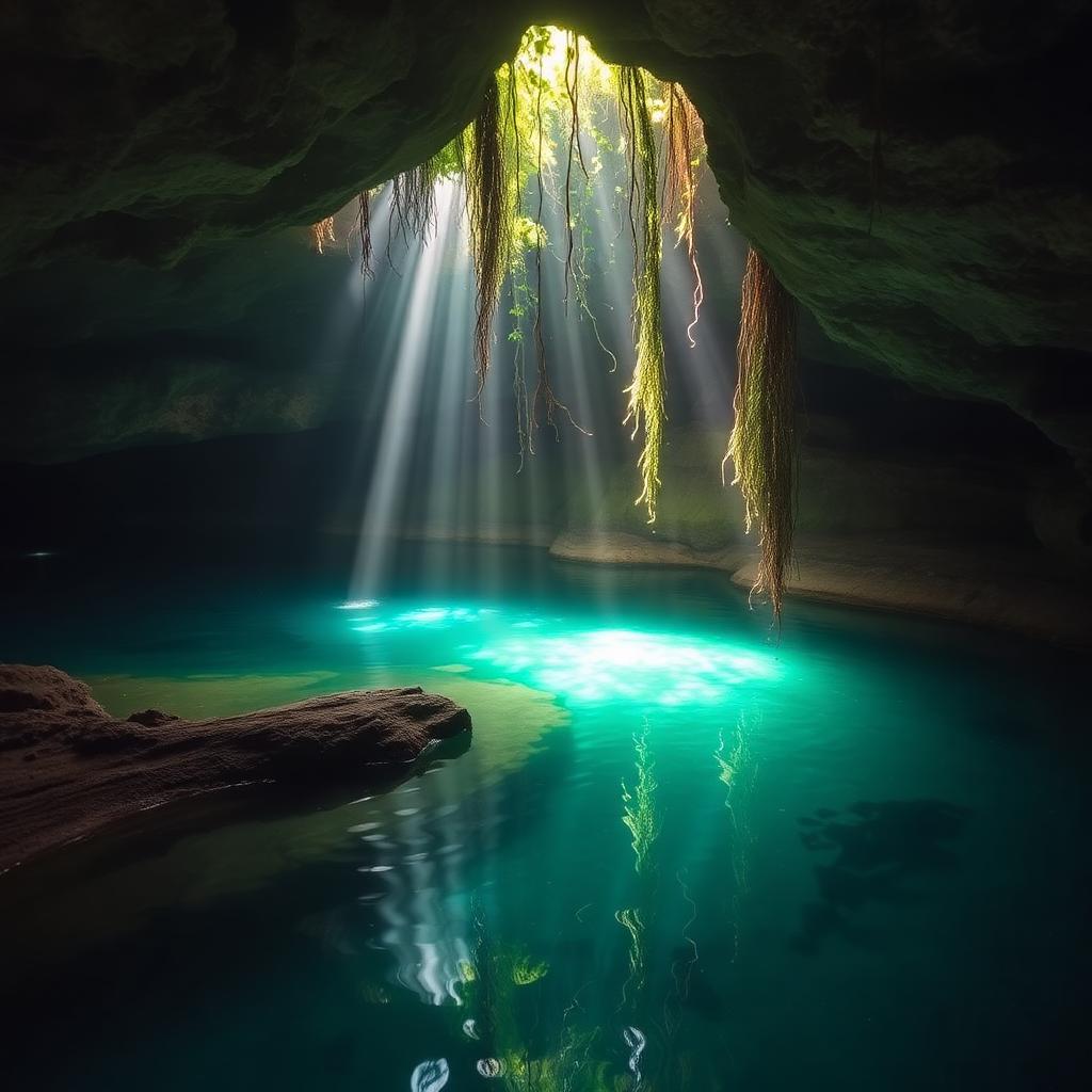 Cenote nello Yucatán, Messico