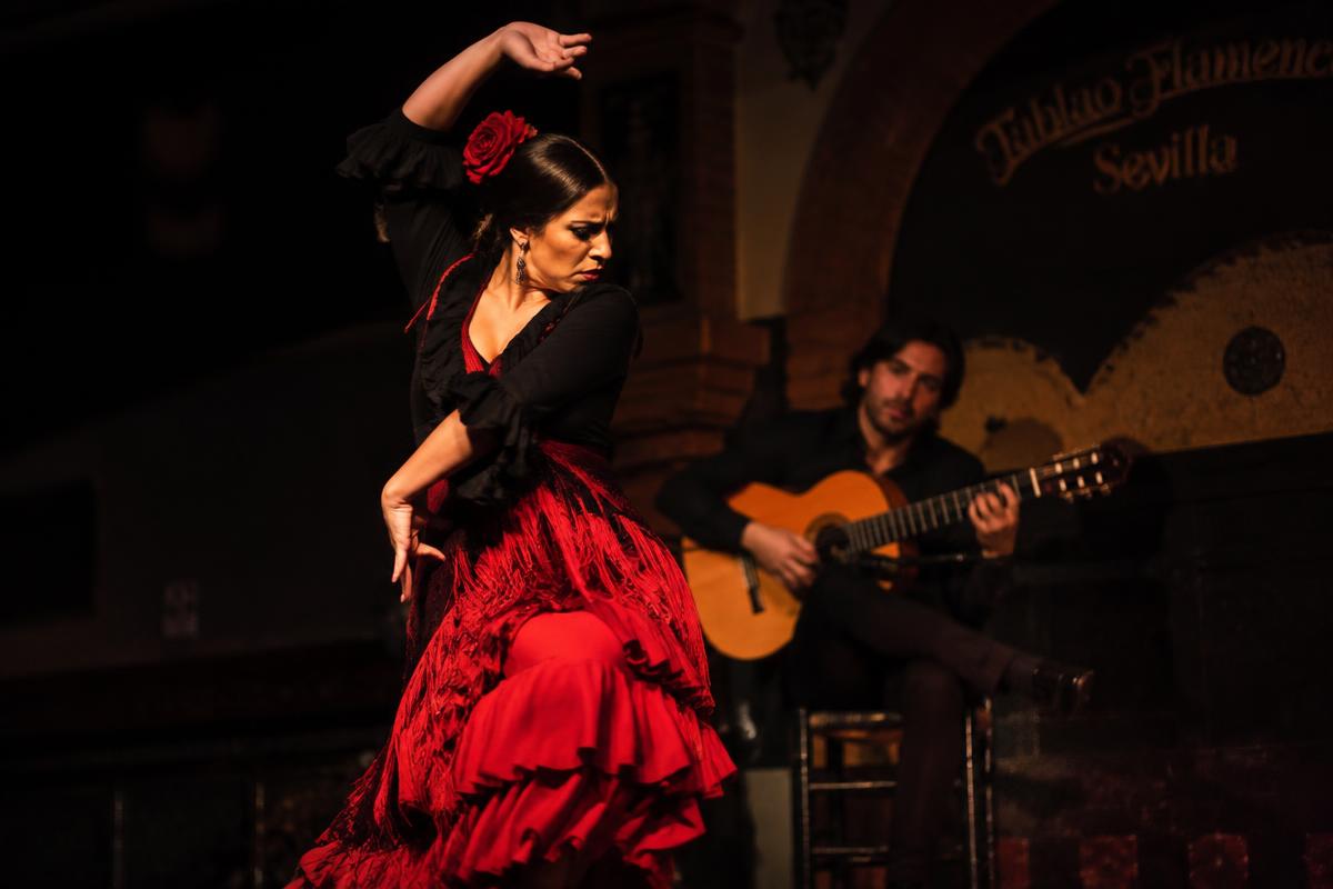Spettacolo di flamenco in un tipico tablao di Siviglia