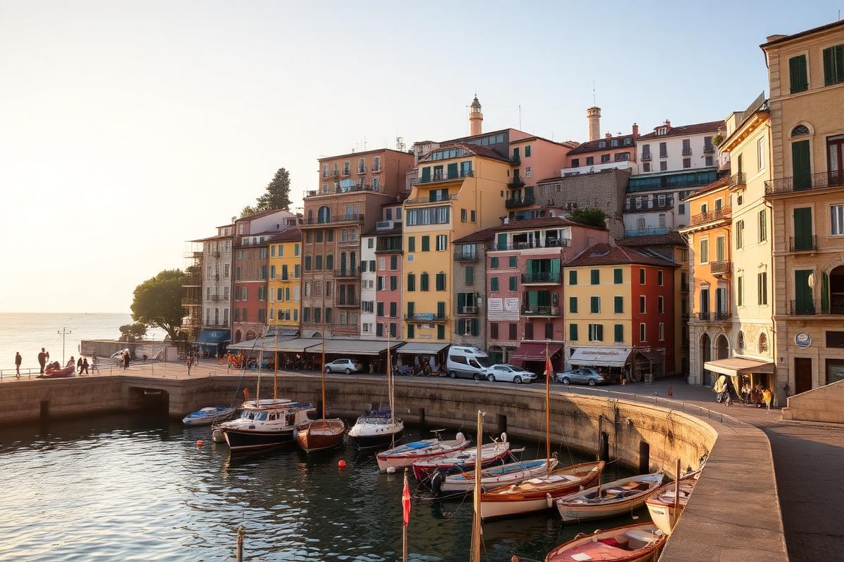 Il Porto Antico di Genova con le case colorate affacciate sul mare