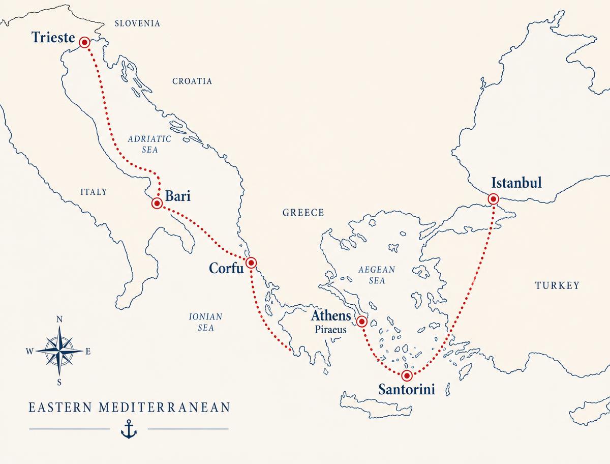 Itinerario della crociera MSC Fantasia