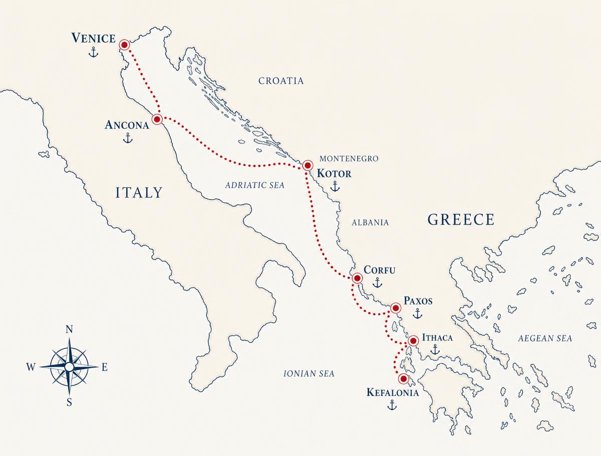 Itinerario della crociera MSC Lirica