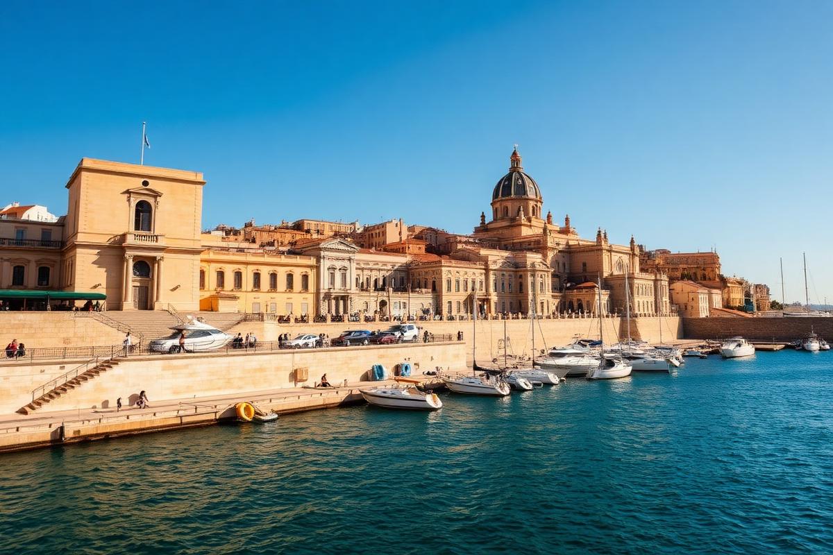 Le fortificazioni e i palazzi di La Valletta affacciati sul Grand Harbour
